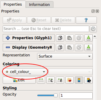 Paraview select colour